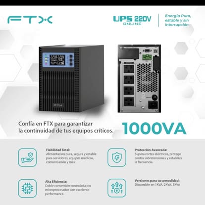 La UPS 220V 1000VA y 2000VA  FTX es la solución perfecta p…