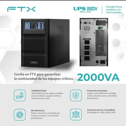La UPS 220V 1000VA y 2000VA  FTX es la solución perfecta p…